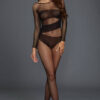Fishnet Long Sleeved Opaque Bodystockings